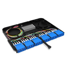 Module d'épissure FIBRE OPTIQUE NGX pour adaptateurs bleus 24FO LC SM OS2 Incl.
