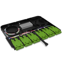 Module d'épissure FIBRE OPTIQUE NGX pour 12FO SC/APC SM Vert Incl. Nattes SMF OS