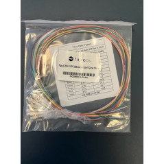 pack de 12 pigtails 50/125 OM3 LC easy strip gaine colorée fibre translucide
