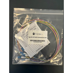 pack de 6 pigtails 9/125 OS2 LC/upc easy strip gaine colorée fibre translucide