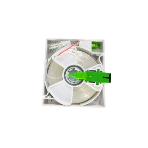 [PTODISCREET] Boitier mural DiscreetLan équipé SCAPC avec 40m de câble fibre optique