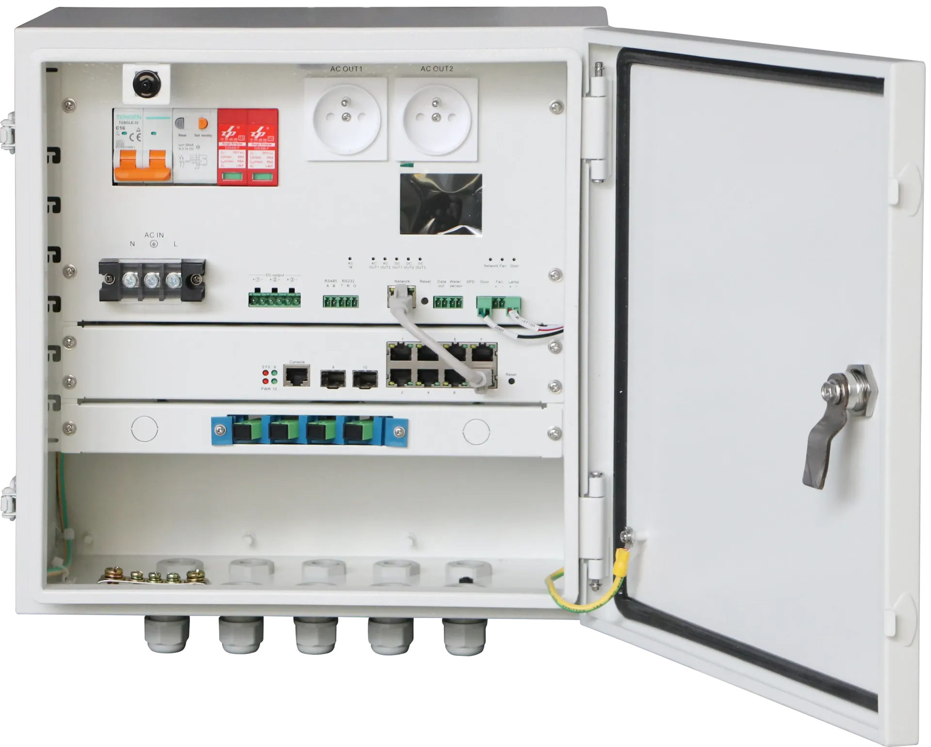 [FIBREOS-R-ACS]Coffret Vidéo-surveillance - Ready - Acier - Switch 8 ports PoE - Manageable L2 - SMART