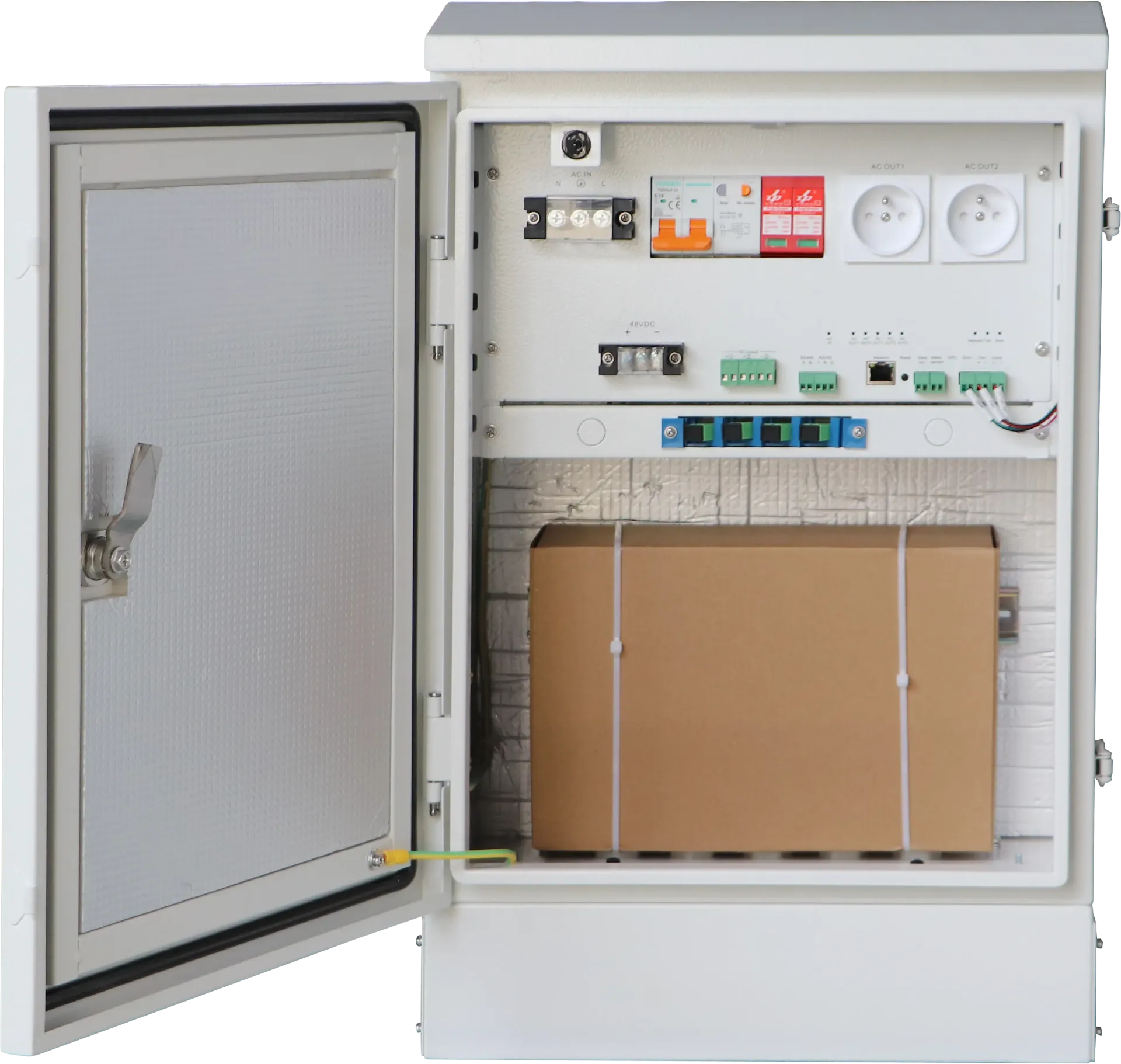 [FIBREOS R-ACRS] Armoire de rue - Ready - Acier - Switch 8 ports L2 PoE - Fonctions Smart - Livrée équipée