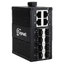 Switch industriel 8 ports SFP + 4 ports RJ45 10/100/1000 non manageable alim 12- 56 volts DC