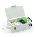 boitier modulaire pour rail  din 4 trav sc/apc + 4 pigtails sc/apc ( pto )