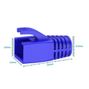 Manchon souple pour connecteurs RJ45 AWG23(diam,8mm) X 50 pièces