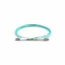 Jarretière optique OM3 LC/LC duplex Zipp, turquoise, 40 m