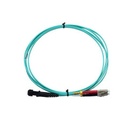 Jarretière optique OM3 LC/MTRJ mâle duplex Zipp, turquoise, 2 m