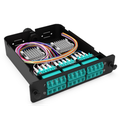 Module d'épissure LGX LC 24FO MM Aqua chargé 24x tresses LC/UPC OM3 900um coloré